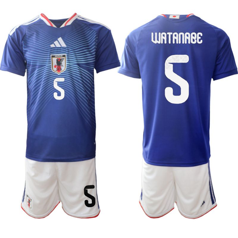 Men 2026 World Cup National Team Japan home blue #5 Soccer Jersey-0